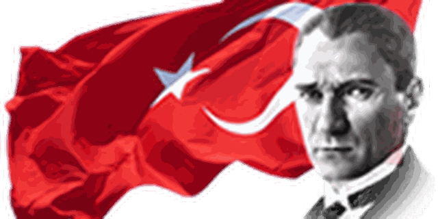 Mustafa Kemal Atatürk and Turkish Flag